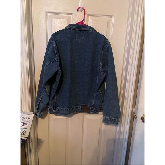 Polo Jeans Co. Ralph Lauren Womens Blue Button Front Cotton Denim Jacket Medium - Picture 14 of 16